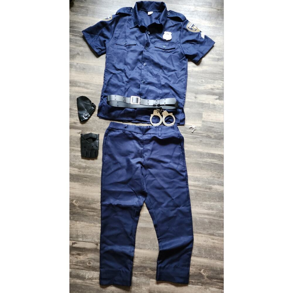 Spirit Halloween Adult Size S Police Officer Costume Navy Blue - Picture 2 of 15